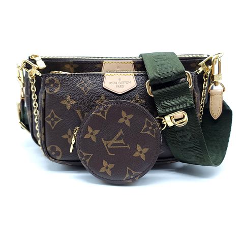 louis vuitton multi pochette accessoires khaki monogram|authentic Louis Vuitton multi pochette.